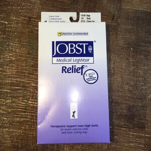 Jobst Relief Stocking Compression 30-40 mmHg Socks Knee High Beige Small Legwear